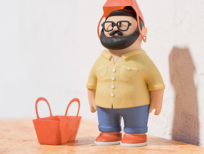 4F54B8E6 4323 4323 B9E1 AABDD6C81889 3d blender3d character clay illustration minimal plasticine sculpture