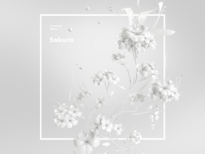 Common Room 2017 - Sakura 3d abstract bożka corona renderer flower graphic design minimal organic rydlewska sculpture vr white