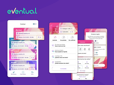 Eventual app event event app meet meetup ui uiux ux