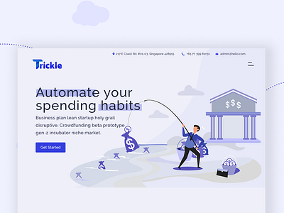 Trickle Fintech Landing Page