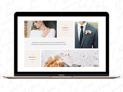 Adele: Website Template photographers web design website wedding