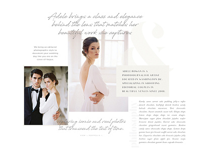 Adele Showit 5 Template: About Page about page layout design showit typography web design
