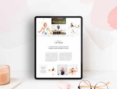 About Page Design for Photographer about page custom design inspiration layout design photographer photographers showit template typography web design website
