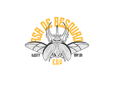 Asa de Besouro design illustration logo typography