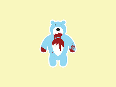 A bear's gotta eat bears blood illustration kawaii vector