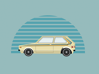 VW Rabbit redux cars illustration vector volkswagen vw