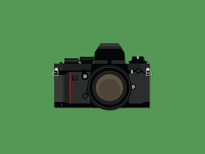Black beauty analog camera cameras film vector