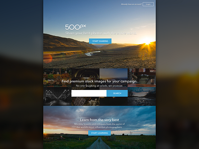 Day 3: Landing page - 100 days of UI dailyui login photography ui ux