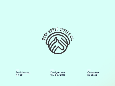 Dark Horse Coffee Co. animal circle cute icon lamb logo negative pencil sheep sketch space