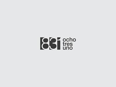 ocho tres uno 831 branding design logo logodesign logotipo mark minimal ochotresuno swiss symbol