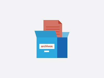 Archivos archives box caja design files flat icon icono papel paper symbol