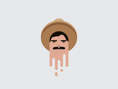 El Germ character design germ icon illustration mustache sombrero