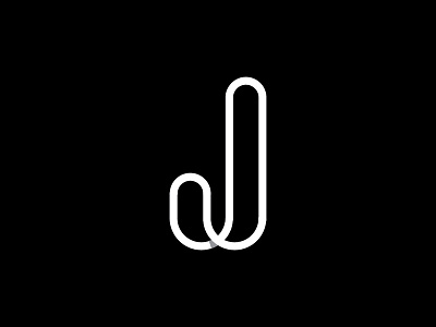 J with shadow design j logotipo logotype mark symbol