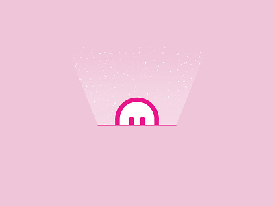 Peek character design illustration light pink pixel