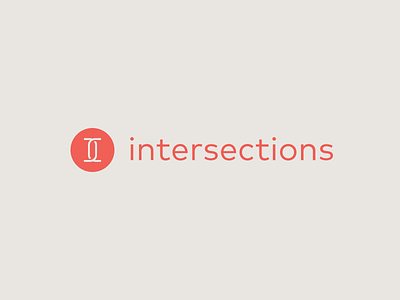 unused logo design i intersections logo mark negative shape symbol type