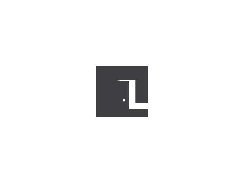 Logo concept. Door and letter L living spaces logo icon illustration real-estate mark home house apartment home development home design home automation