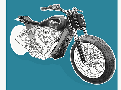 Indian motorbike illustration motorbike illustration
