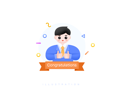 Congratulations 2d business cartoon character design illustration illustrator sketch ui ux vector