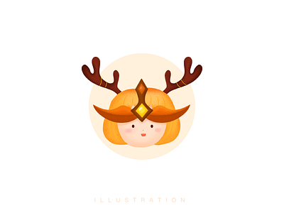 Antler pumpkin head