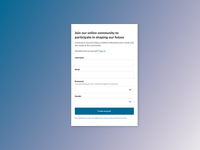 DailyUI - 001 - Sign Up