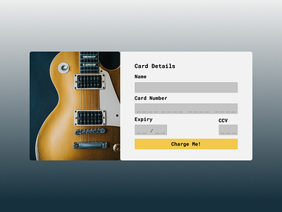 DailyUI - 002 - Credit Card Checkout clean design form form fields input fields interface ui