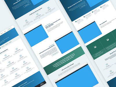 Product site wireframes