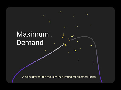 Maximum Demand branding clean design digital drawing electrical electricity engineering figma illustration minimal spark vector website