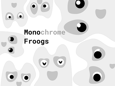 Monochrome froogs design figma illustration nft solsea vector web3