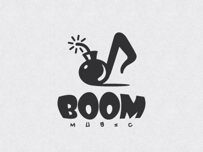 Boom Music bomb fuse music note