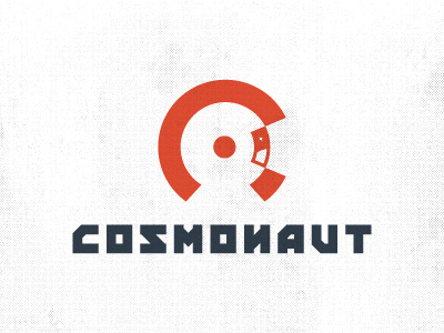 Comonaut cosmonaut letter c negative shape space