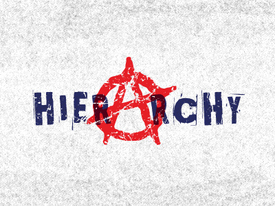 Hierarchy Logo anarchy cool creative design grunge hierarchy punkstyle typography wordmark