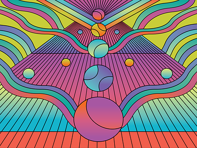 Colorful Things abstract balls colorful design gradients illustration illustrator neon pattern pink psychedelic rainbow trippy vector waves