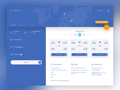 IranAir Ebooking System Redesign airline design flat psd sketch ui ux