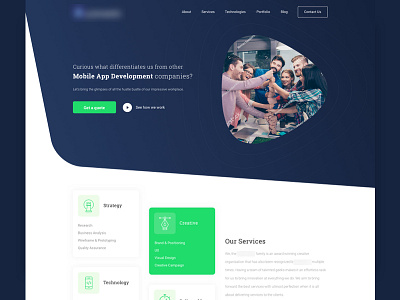 Webdesign company cut dark design green it trending ui ux