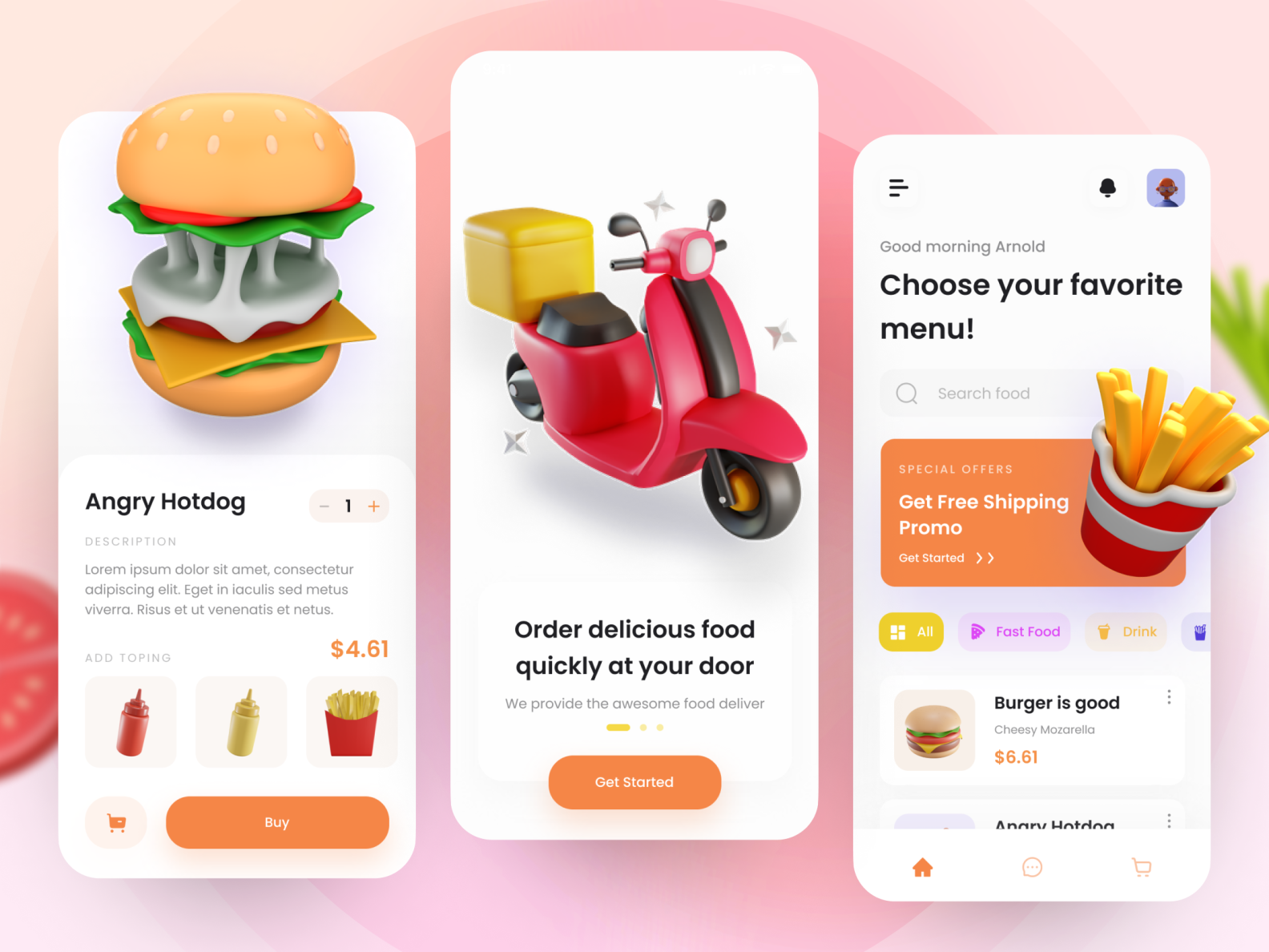 Food Deliver App by vipin sharma on Dribbble