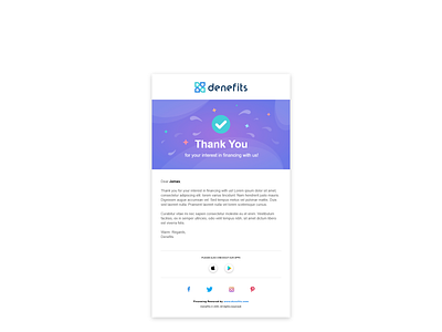 Denefits Email Template