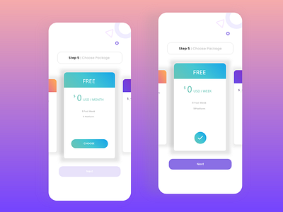 Choose Packages Screens beautiful clean design illustration ios iphone x typography ui ux ux design vector