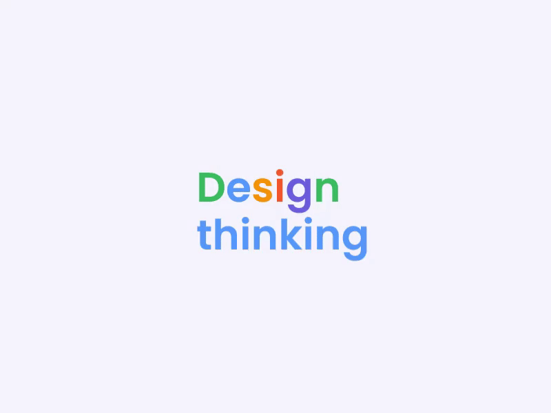 Design thinking animation branding clean designthinking gif illustration minimal process typography ui ux ux design vector