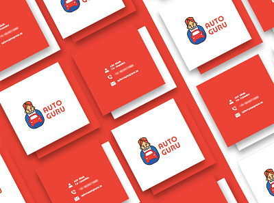 Auto Guru - Branding auto automobile branding business card design design graphic design illustration logo mascot logo pratikartz print design shot stationery visiting card