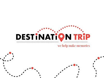 Destination Trip Logo booking branding destination flight logo logo design pratikartz route tickets travel trip typography