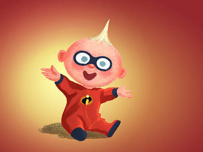 Jack Jack - Incredibles 2 character design child illustration incredibles jack jack kid pratikartz red sketch superfamily superhero