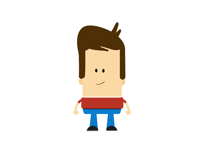 Boy Vector Character Design vector character design boy blue red graphic design game cute children boy illustration pratikartz