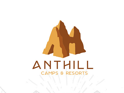 Logo Design - Ant Hill adventure ant anthill branding branding and identity camping cmyk illustration logo monogram monogram design pratikartz stationery design trekking vector