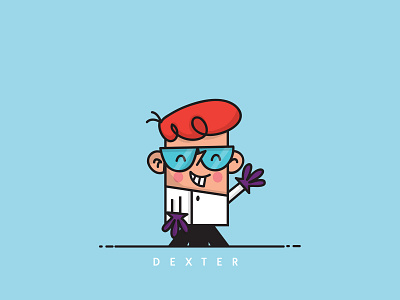 Dexter cartoon dexter graphic design illustration lab lineart pratikartz shot vector