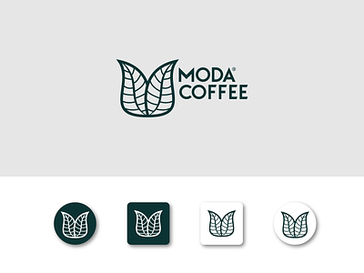 Moda Coffee - App Icon 2d app app design brand branding coffee coffee shop design freebie green icon logo logos mark minimal minimalist logo ui ux