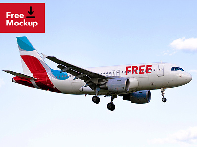 Freebie - Airplane Mockup aircraft airline brand creative free free mockup free psd freebie freebies logo logos mark mockup free plane