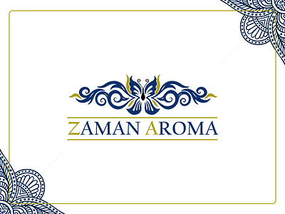 Zaman Aroma - Logo blue brand branding brands dark logo logotype ornaments