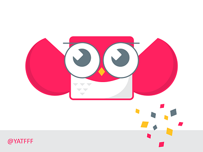 Owl - Character Illustration ch characters cute illustration owl owl design pink yatfff