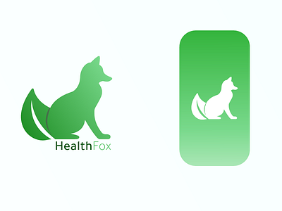 Healthfox 2d brand branding creative design fox green health healthfox healthy illustration logo logogram logomark mark ui vector yatfff