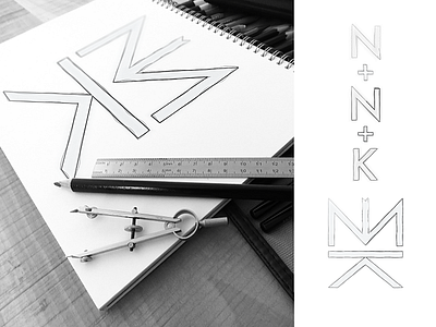 NNK logo 2d 2d art 3d app brand brand design branding design icon illustraion logo logos logosai mark mockup monogram nk scketch sketch yatfff